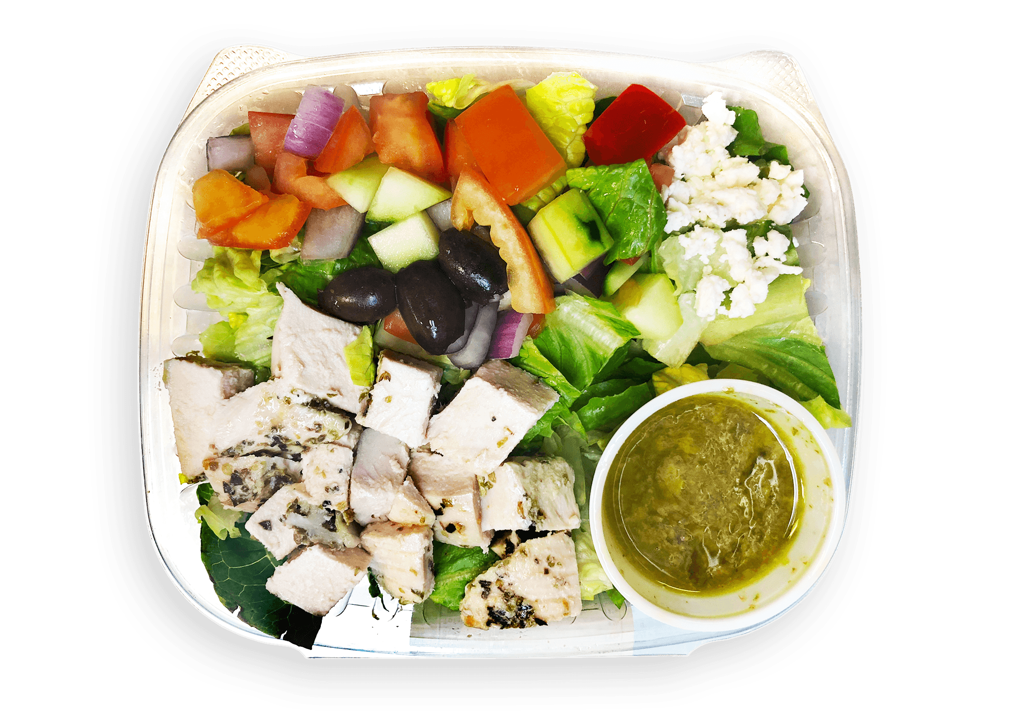 Greek Salad With Chicken - Pure Plates Healthy Salads