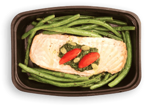 Pan Seared Salmon with Pesto - Pure Plates Healthy Seafood Dishes - Pure Plates STL